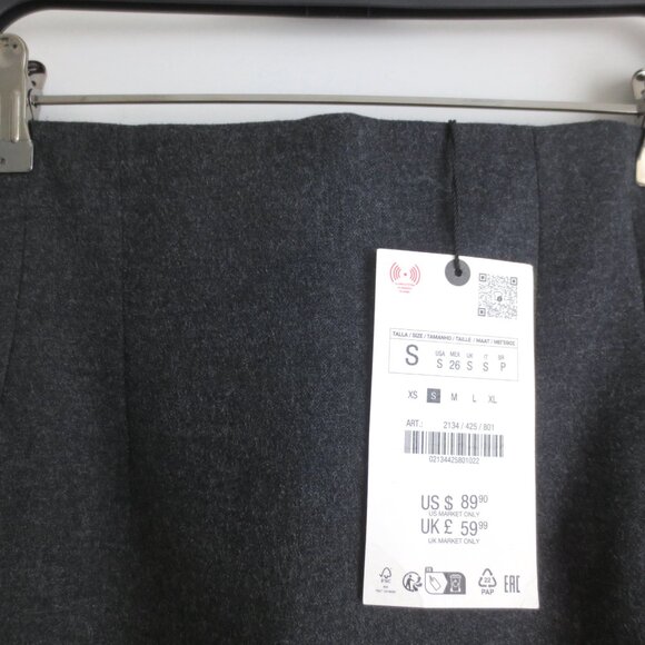 NWT ZARA ZW COLLECTION WOOL PENCIL SKIRT $89.9 Sz-S - Picture 11 of 12